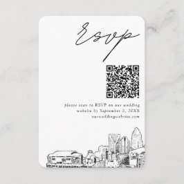 Cartão De Informações Charlotte Wedding RSVP Código QR Pequeno