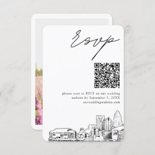 Cartão De Informações Charlotte Wedding RSVP Código QR Pequeno
