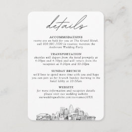 Cartão De Informações Charlotte Wedding Small Vertical Details