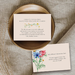 Cartão De Informações Charme de Flor Selvagem Crie seu próprio Vazio