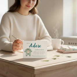 Cartão De Informações Charming Hedgehog Baby Boy Diaper Raffle 