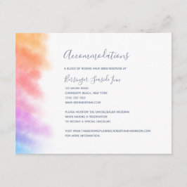 Cartão De Informações Cheio Arco-Íris de Joy Wedding