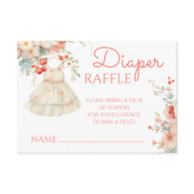 Cherry Blossom Baby Girl Routing Fralda Raffle