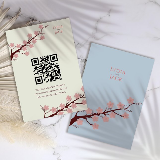 Cartão De Informações Cherry Blossom Themed Wedding (Criador carregado)