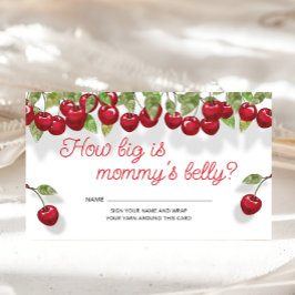 Cartão De Informações Cherry On Top Quão Grande é a Mamãe Belly