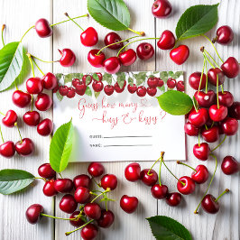 Cartão De Informações Cherry Quantos Abraços e Kisses Jogo de Brida