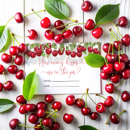 Cartão De Informações Cherry Quantos Kisses Jogo de Bridal