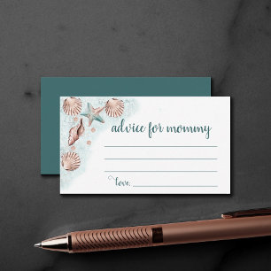 Cartão De Informações Chic costal   Conselhos de Chá de Recife de Coral