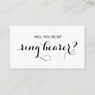 Cartão De Informações Chic Flourish  Você Será O Meu Ring Bearer?