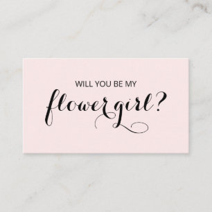 Cartão De Informações Chic FlourishVocê Será Minha Garota Flor?