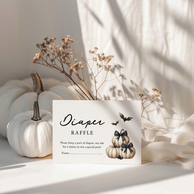 Cartão De Informações Chic Halloween Fralda Raffle (Criador carregado)
