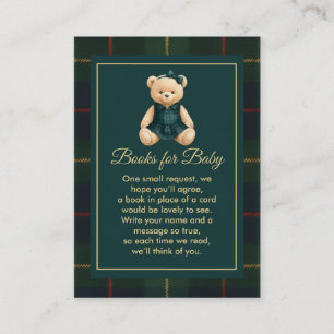 Cartão De Informações Chic Luxo Urso de Pelúcia Chá de Bebê