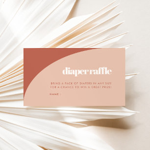 Cartão De Informações Chic terracota em tons de pêssego baby shower Sort