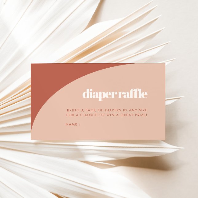 Cartão De Informações Chic terracota em tons de pêssego baby shower Sort (Criador carregado)