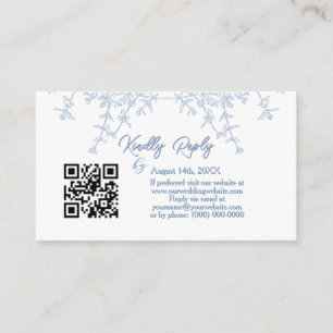 Cartão De Informações Chinoiserie Blue Toile Elegante Pagoda Wedda RSVP