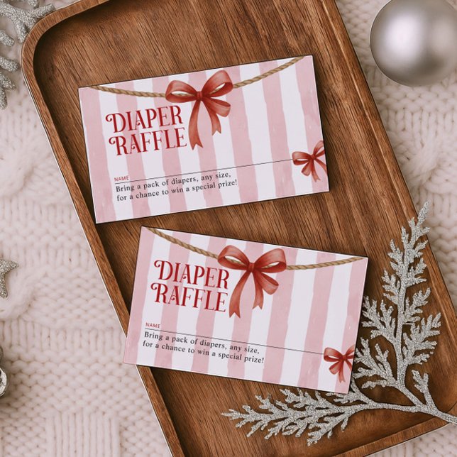 Cartão De Informações Christmas Diaper Raffle Card (Criador carregado)