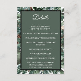 Cartão De Informações Christmas Greenery Enclosure Card Details