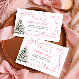 Cartão De Informações Christmas Tree Winter How Big Is Mommy's Belly