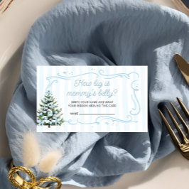 Cartão De Informações Christmas Tree Winter How Big Is Mommy's Belly