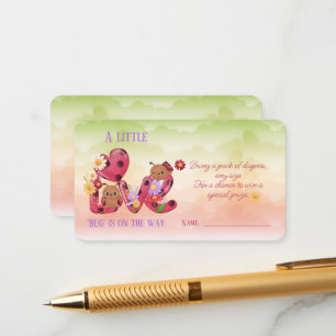 Cartão De Informações Chuva de Amor: Baby Shower