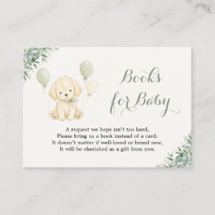 Cartão De Informações Chuva de Bebê do Golden Retriever Sage  Livros par