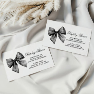 Cartão De Informações Chuva de Bebê Exposição de Arco Preto Moderno