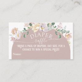 Cartão De Informações Chuva de bebê menina floral de primavera da flores