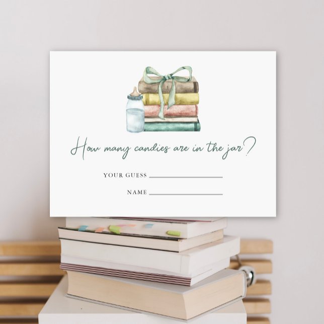 Cartão De Informações Chuva de bebê Novo Capítulo Quantos doces (Criador carregado)