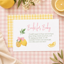 Chuva de bebê tema limão com laço rosa citrus