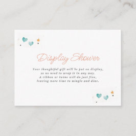 Cartão De Informações Chuva de Exposição de Corações e Estrelas Capricho