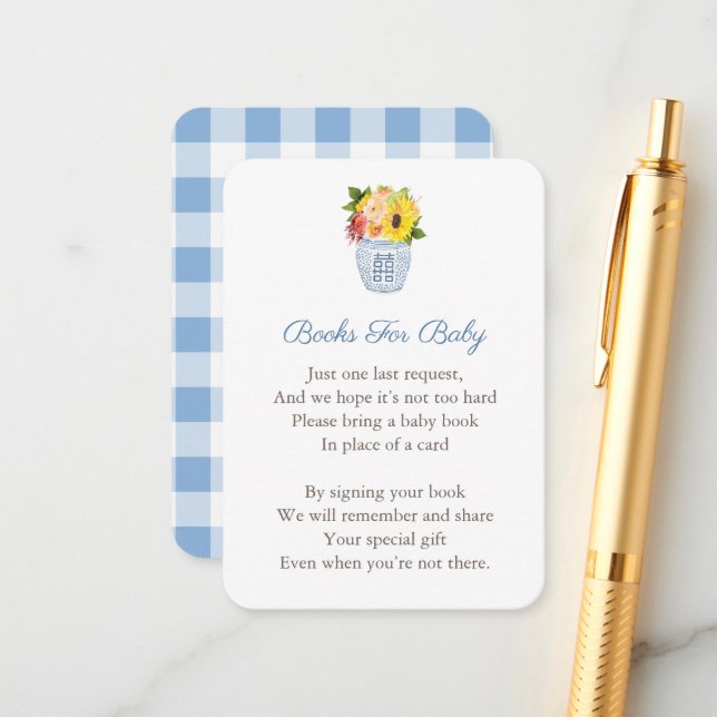 Cartão De Informações Chuva de Flores de Outono Elegantes Baby Shower Tr (Frente/Verso In Situ)