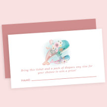 Chuva de Fraldas Floral Aquarela Baleias Baby Show