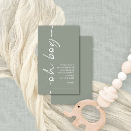 Cartão De Informações Chuva de Fraldas Oh Boy Sage Festa de Bebê