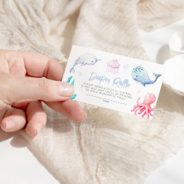 Cartão De Informações Chuva de fraldas para Chá de Bebê Náutico Sob o Ma