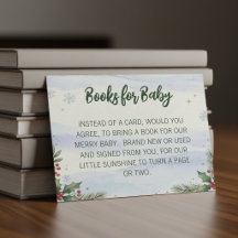 Chuva de Inverno Natal Bebê Shower Livro Pedido