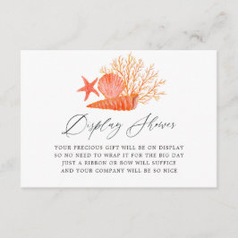 Cartão De Informações Chuva de Noiva na Praia Coral Vivo Exposição Chuva