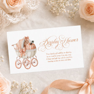 Cartão De Informações Chuva de Presentes Elegante para Baby Shower com T