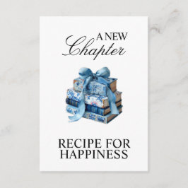 Cartão De Informações Chuva Floral Um Novo Capítulo Chá de Noiva