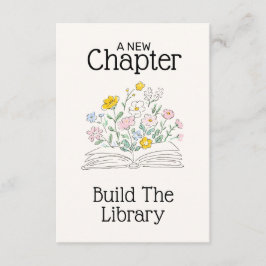 Cartão De Informações Chuva Floral Um Novo Capítulo Chá de Noiva 