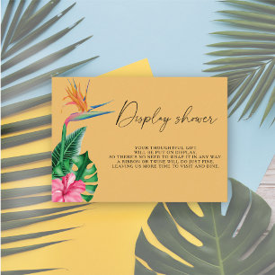 Cartão De Informações Chuva tropical floral - Exibir