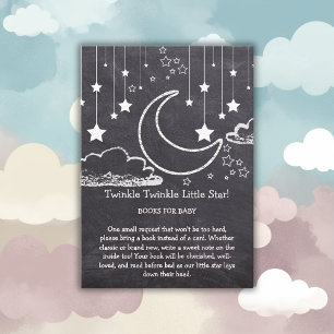 Cartão De Informações Chuveiro de Bebê Chalkboard Twinkle Twinkle Little