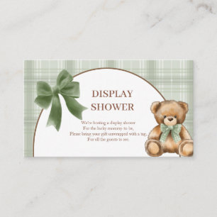 Cartão De Informações Chuveiro de Exposição de Xadrez Sage Teddy Bear El