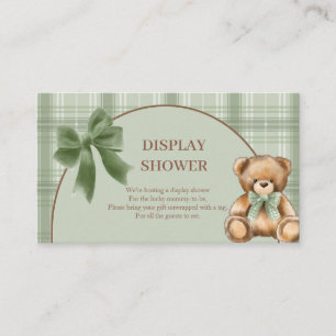 Cartão De Informações Chuveiro de Exposição de Xadrez Sage Teddy Bear El