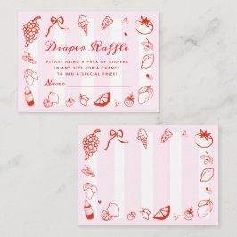 Cartão De Informações Ciao Baby Italiana Chá de fraldas Raffle