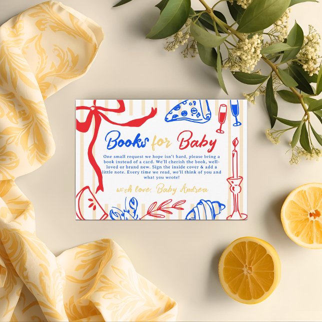 Cartão De Informações Ciao Baby Italiano Bambino Manuscrito Livros Desen (Criador carregado)