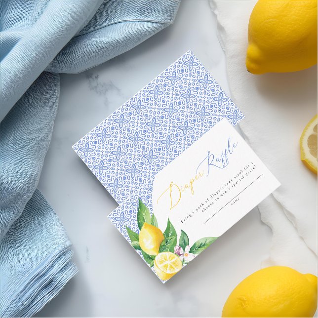 Cartão De Informações Ciao Baby Italion Lemon Positano Fralda Raffle (Criador carregado)