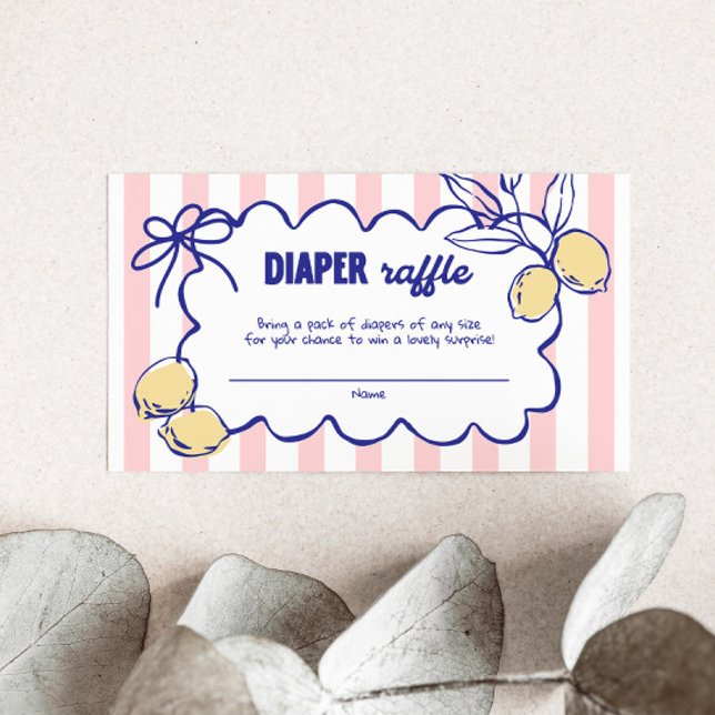 Cartão De Informações CIAO BABY Lemon Fralda Raffle (Criador carregado)