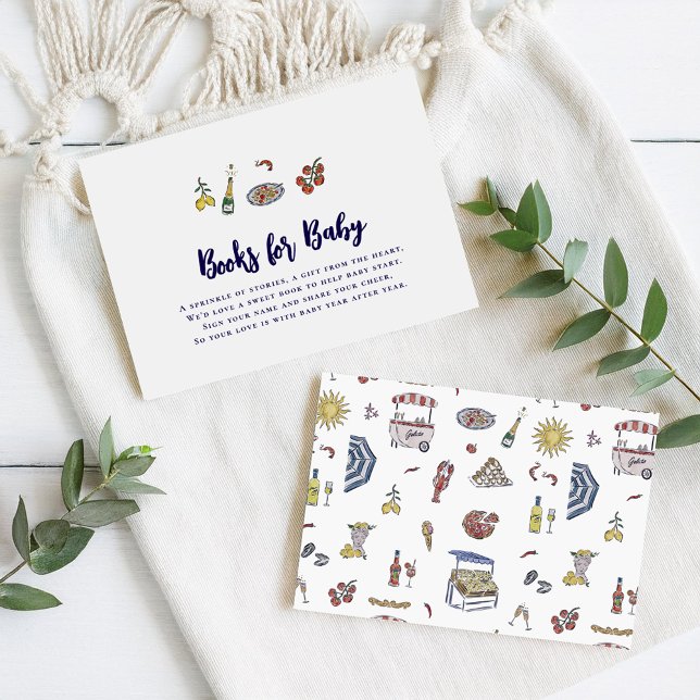 Cartão De Informações Ciao Bambino | Italian Summer Baby Shower (Criador carregado)