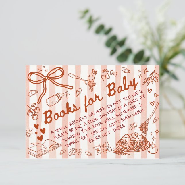 Cartão De Informações Ciao Bambino Red - Books for Baby  (Em pé/Frente)