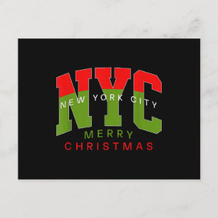 Cartão De Informações Cidade de Nova York Nova York Feliz Natal Presente